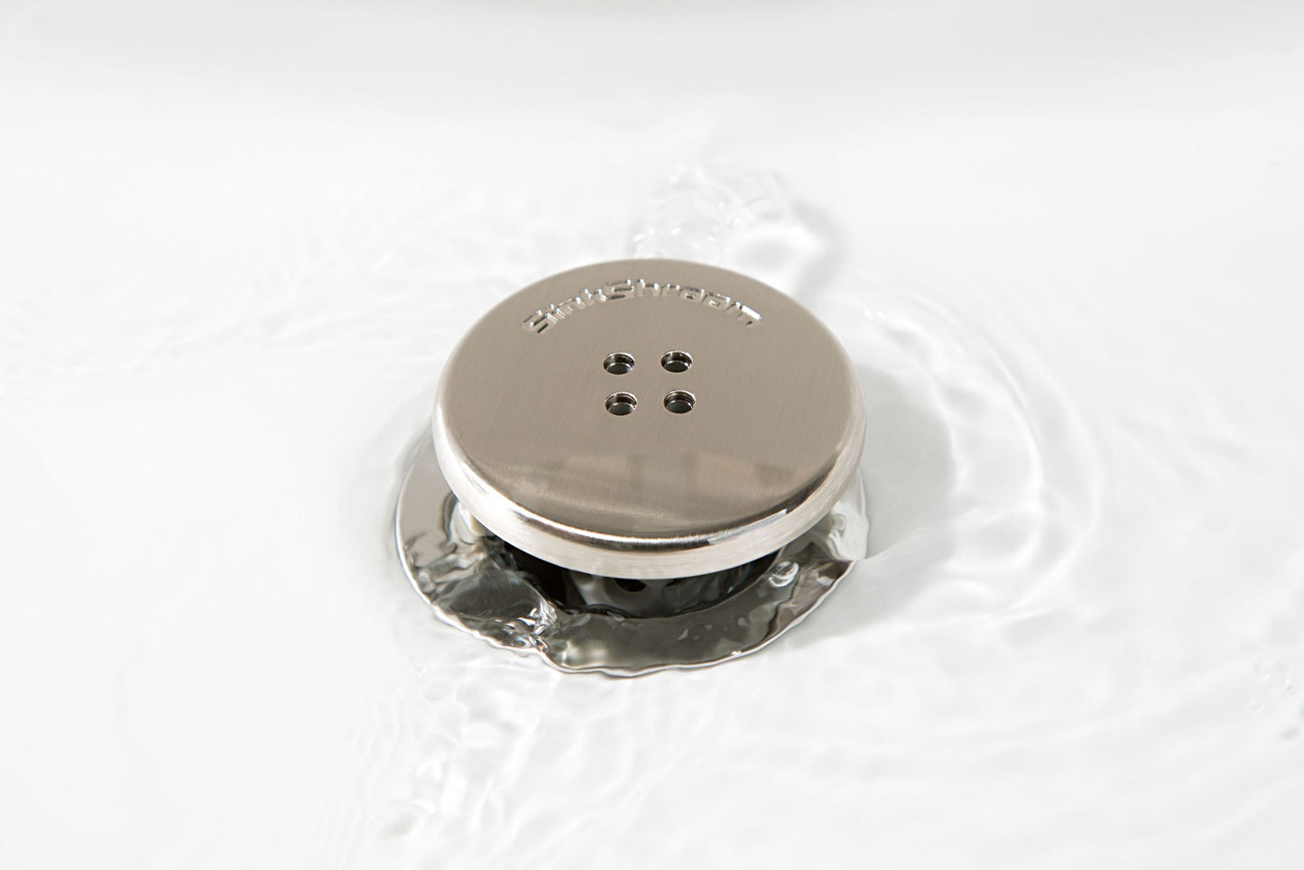 SinkShroom (Nickel Edition) The Hair Catcher That Prevents Clogged Bathroom Sink Drains Drain Protector Juka Innovations Corporation 