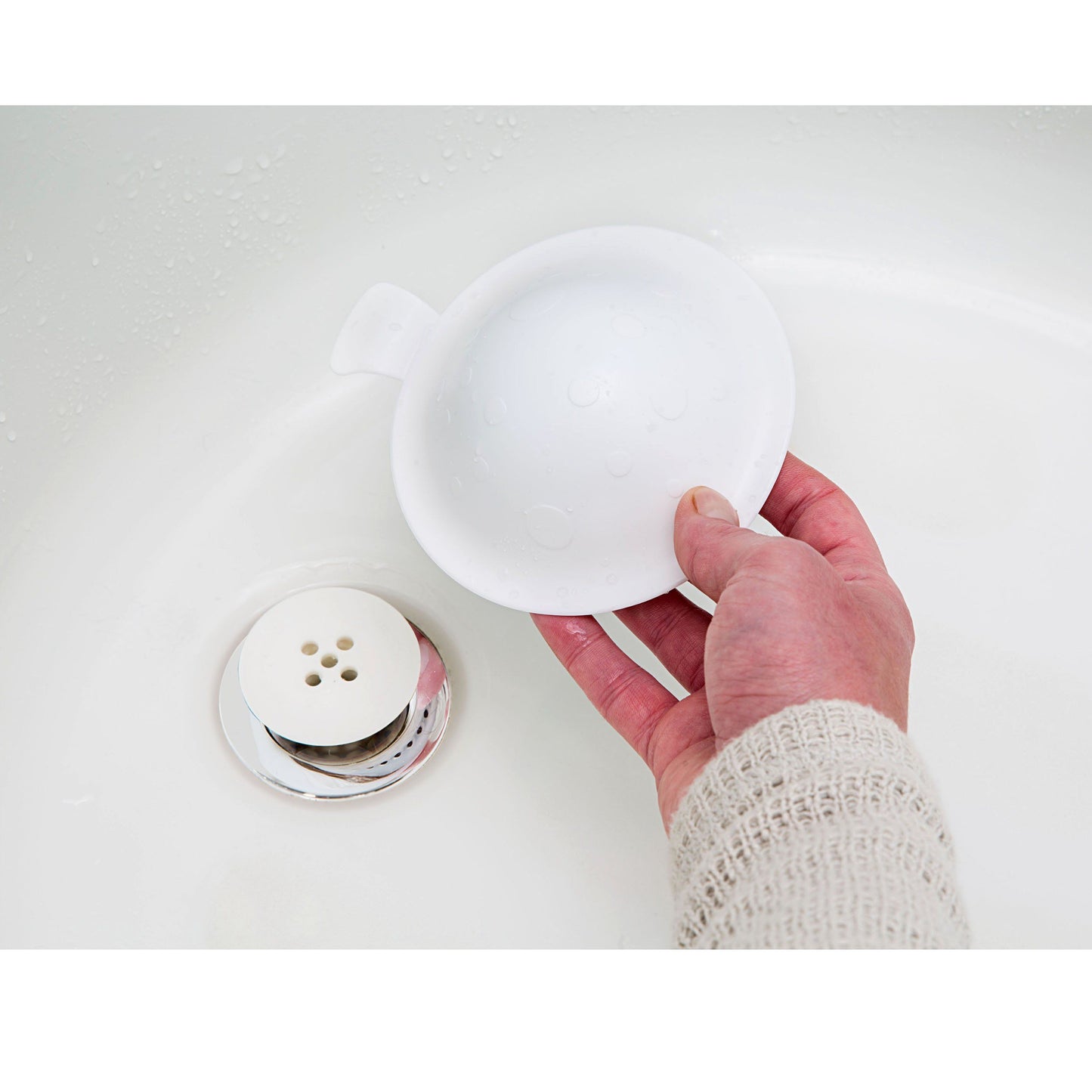 StopShroom® (White) Universal Stopper Cover for Bathtub, Bathroom, and Kitchen Drains Drain Protector Juka Innovations Corporation 