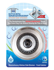 Kitchen SinkShroom (Stainless) Strainer with Built-in Anti-Clog Technology Drain Protector Juka Innovations Corporation 