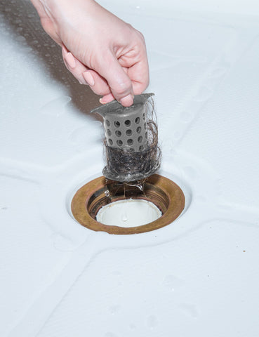 ShowerShroom (Gray) The 2 inch Hair Catcher That Prevents Clogged Shower  Drains