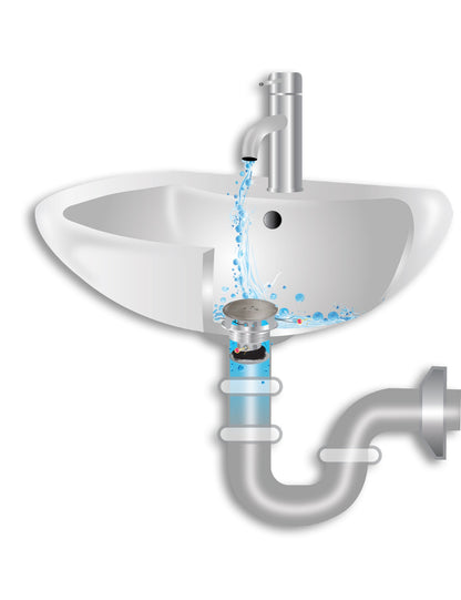SinkShroom (Nickel Edition) The Hair Catcher That Prevents Clogged Bathroom Sink Drains Drain Protector Juka Innovations Corporation 