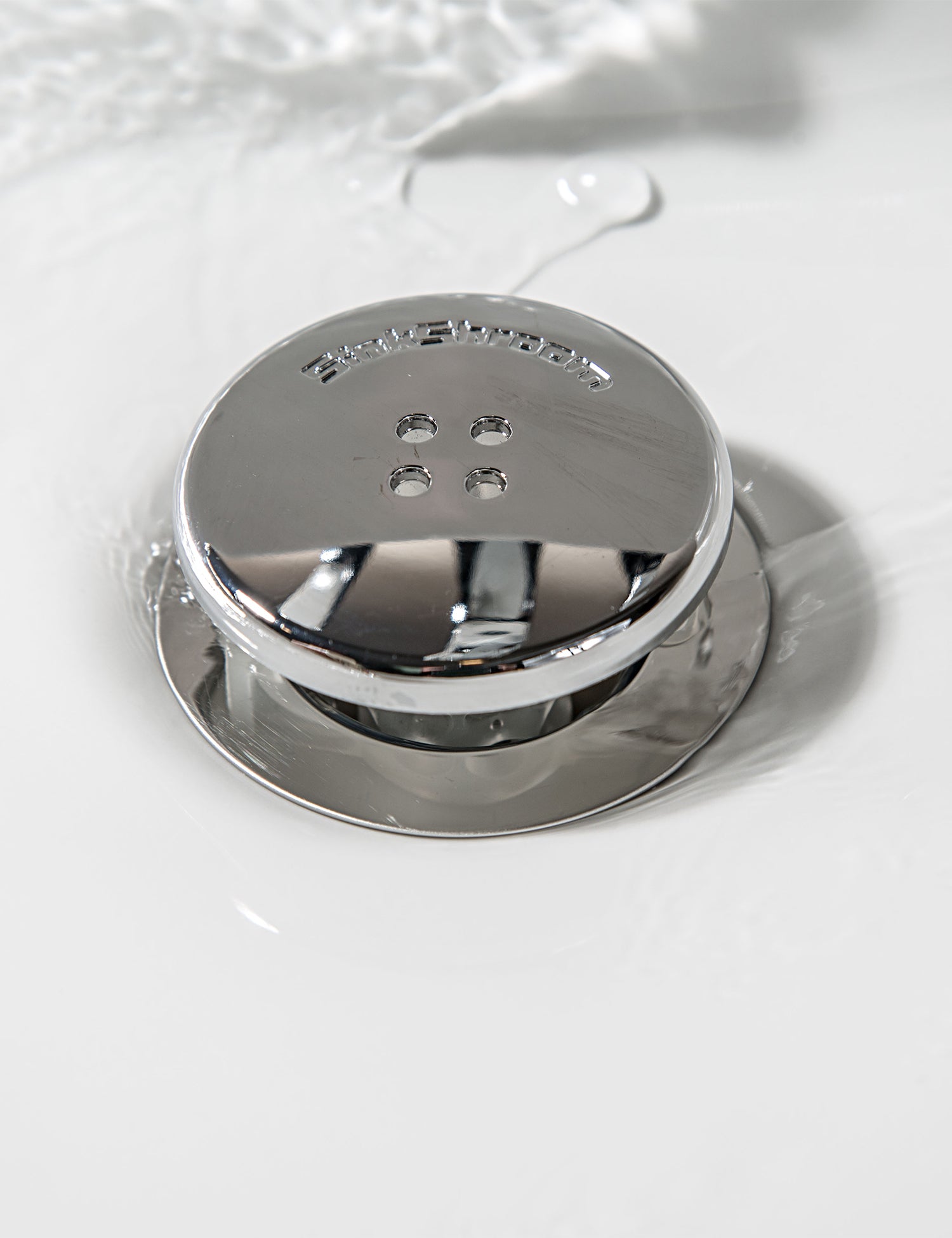 SinkShroom (Chrome Edition) The Hair Catcher That Prevents Clogged Bathroom Sink Drains Drain Protector Juka Innovations Corporation 