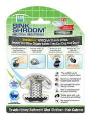 SinkShroom (Ultra Edition) The Hair Catcher That Prevents Clogged Bathroom Sink Drains Drain Protector Juka Innovations Corporation 