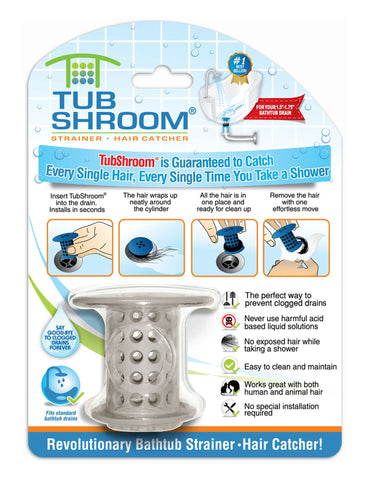 SinkShroom (Chrome Edition) The Hair Catcher That Prevents Clogged Bat