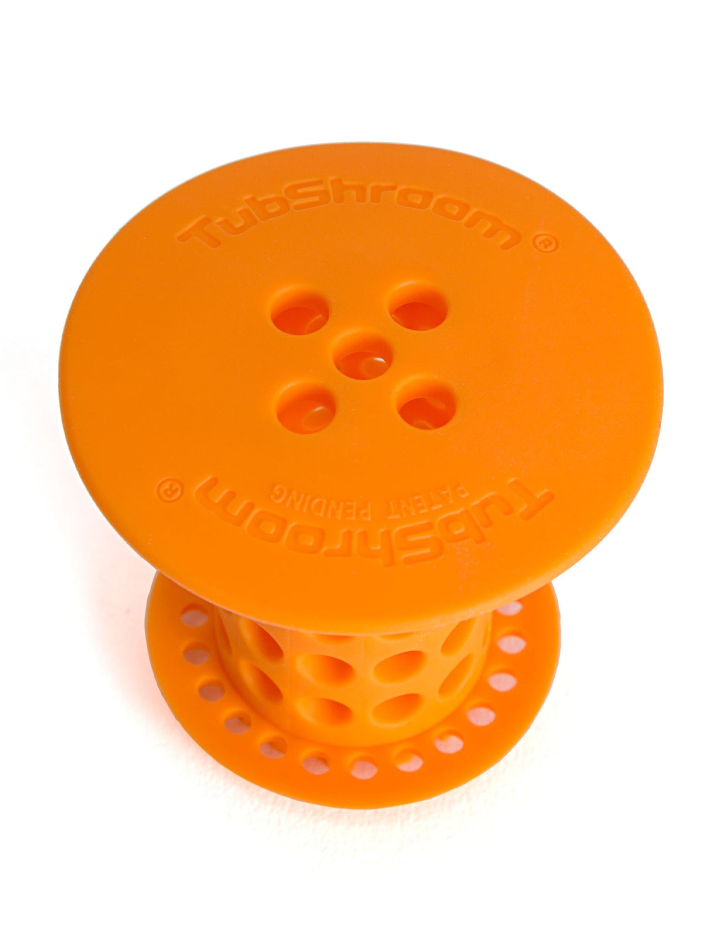 TubShroom (Orange) The Hair Catcher That Prevents Clogged Tub Drains Drain Protector Juka Innovations Corporation 
