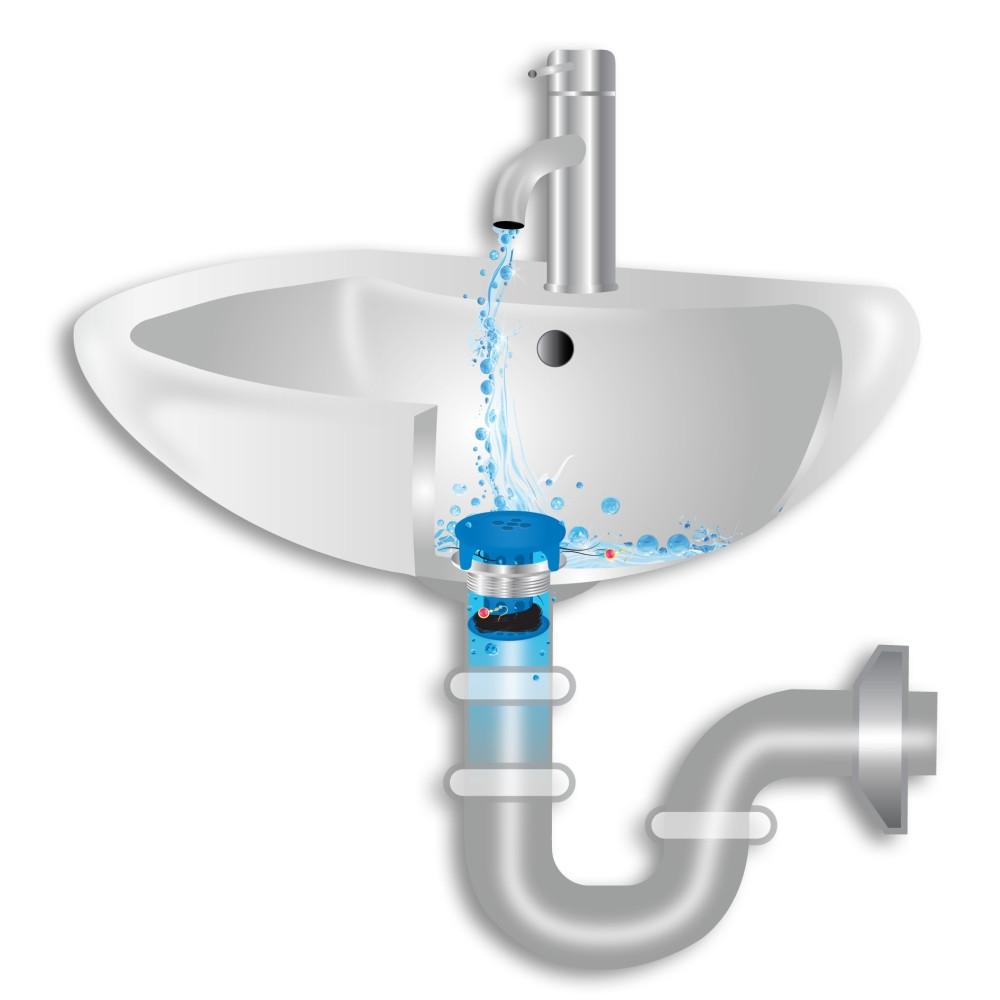 SinkShroom® (Blue) The Hair Catcher That Prevents Clogged Bathroom Sink Drains Drain Protector Juka Innovations Corporation 