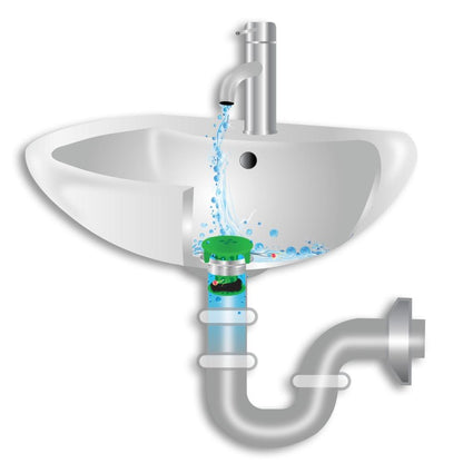 SinkShroom® (Green) The Hair Catcher That Prevents Clogged Bathroom Sink Drains Drain Protector Juka Innovations Corporation 