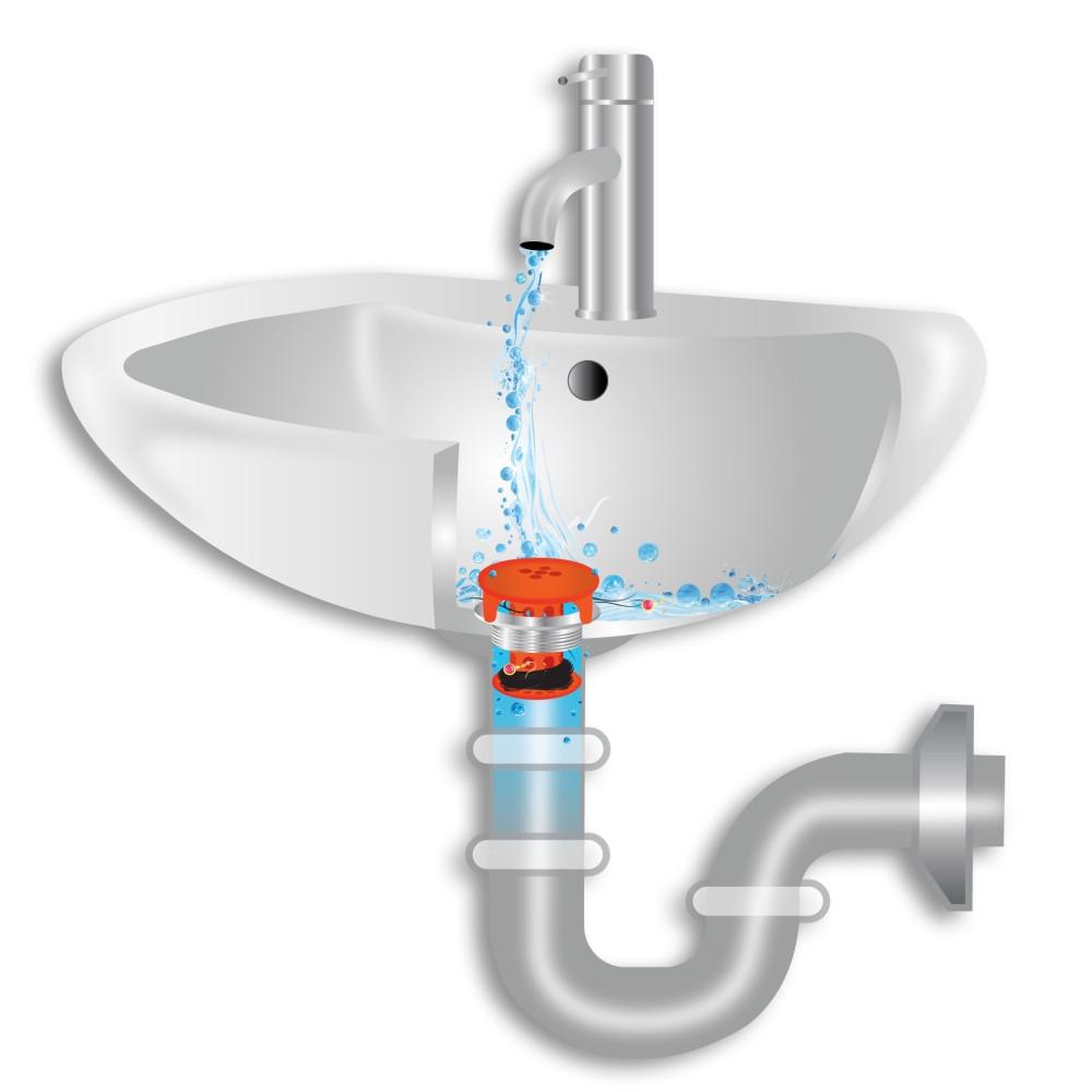 SinkShroom® (Orange) The Hair Catcher That Prevents Clogged Bathroom Sink Drains Drain Protector Juka Innovations Corporation 