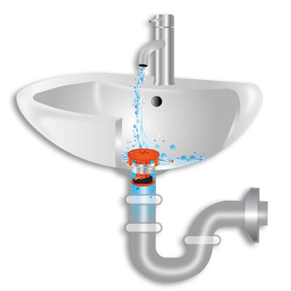 SinkShroom® (Orange) The Hair Catcher That Prevents Clogged Bathroom Sink Drains Drain Protector Juka Innovations Corporation 