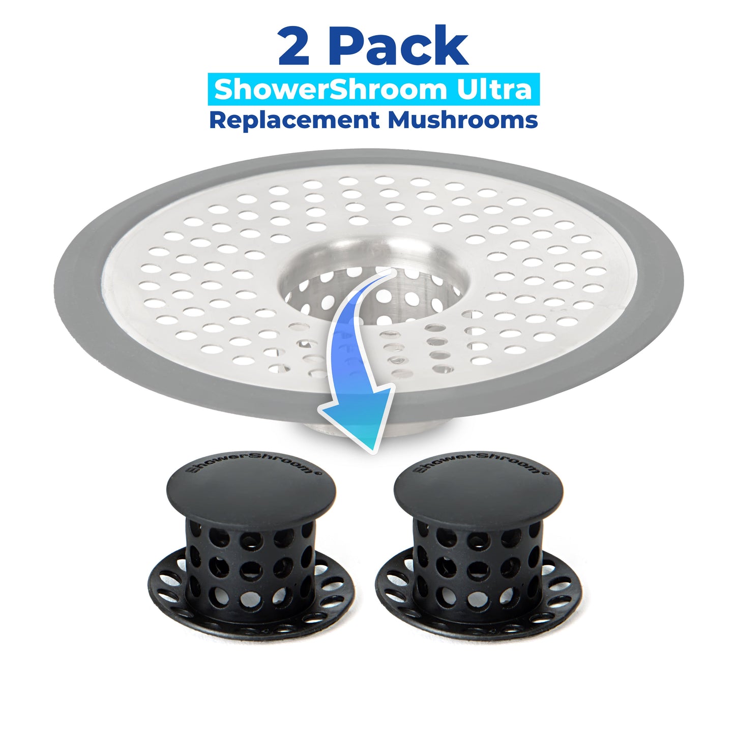 REPLACEMENT MINI MUSHROOM 2-PACK FOR SHOWERSHROOM ULTRA Juka Innovations Corporation 