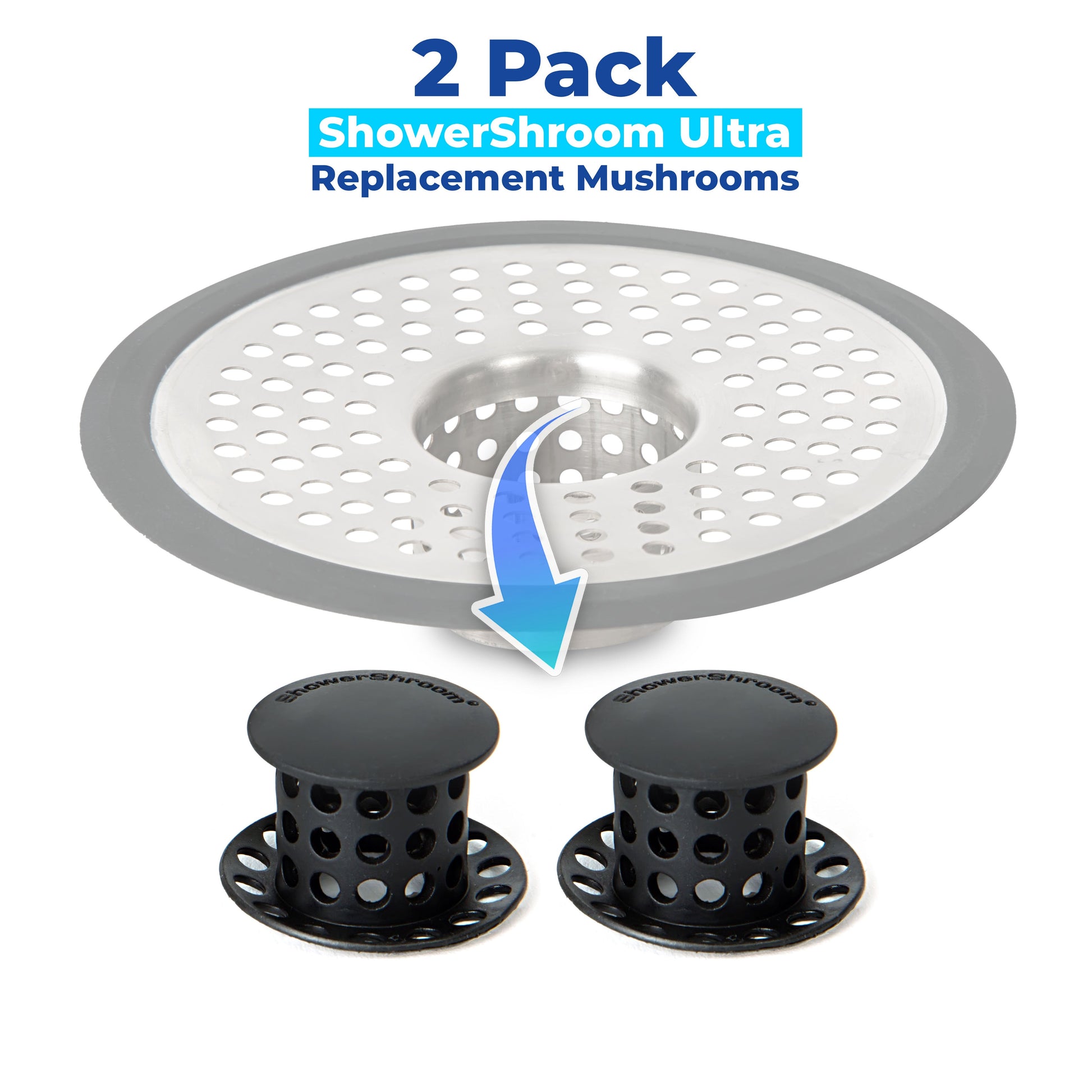 REPLACEMENT MINI MUSHROOM 2-PACK FOR SHOWERSHROOM ULTRA Juka Innovations Corporation 