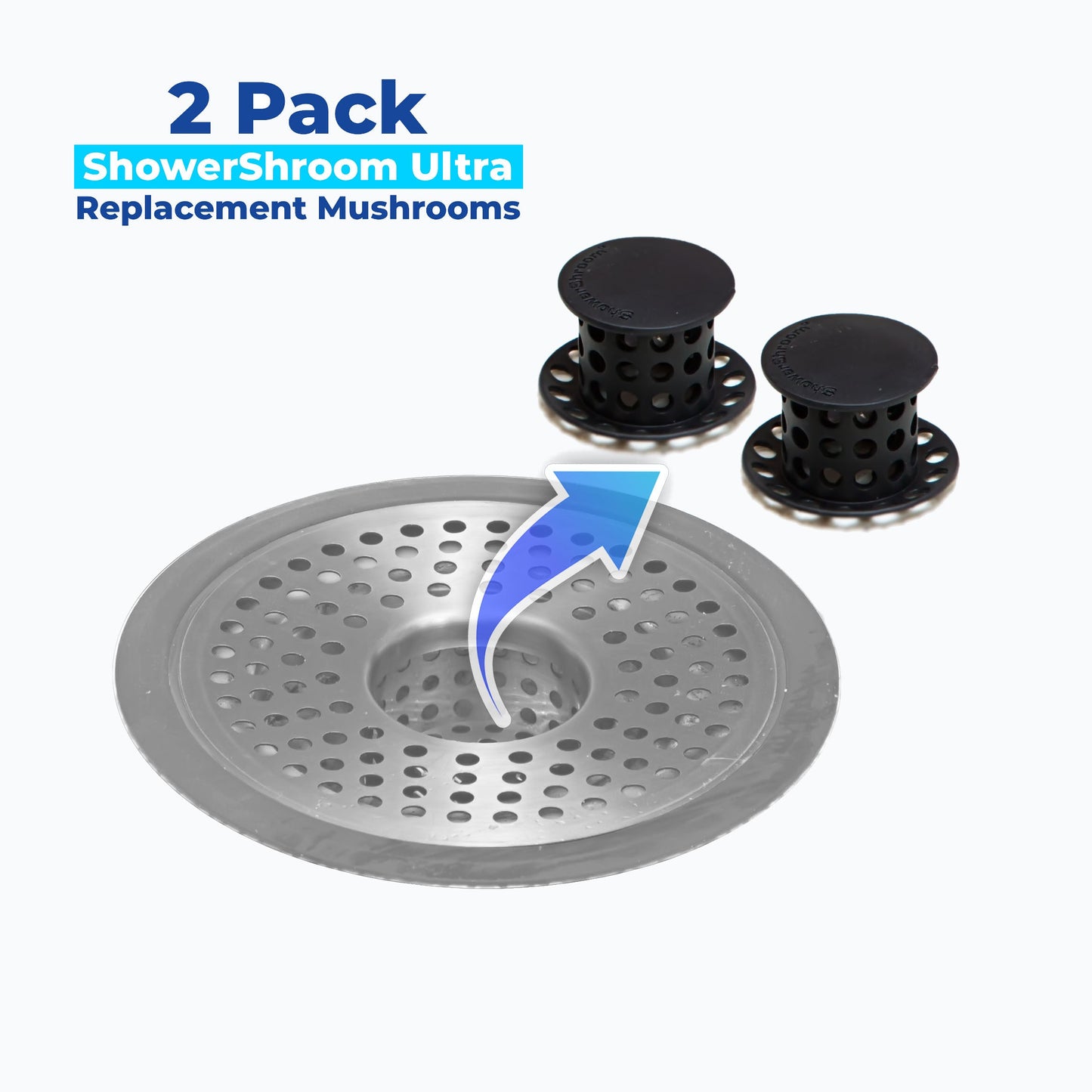 REPLACEMENT MINI MUSHROOM 2-PACK FOR SHOWERSHROOM ULTRA Juka Innovations Corporation 